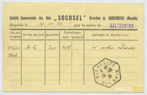 Société commerciale des Sels Socosel (Sarrebourg)